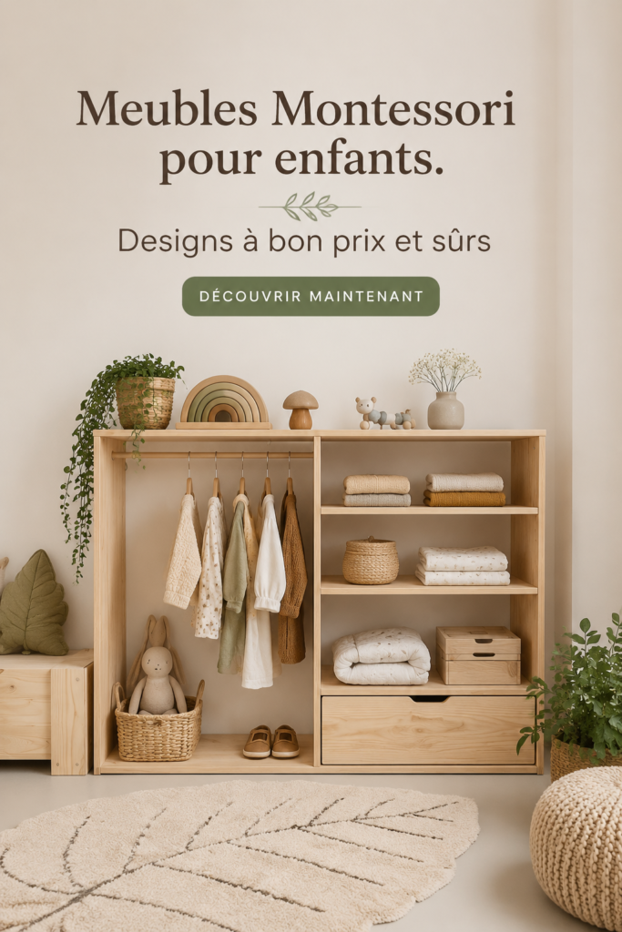 Meubles Montessori pour enfants, alliant design et sécurité