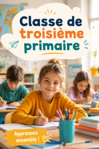 Enseignante interagissant avec des élèves en classe de troisième primaire, modèle de dynamique positive.
