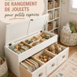 Organisation des jouets dans un petit espace avec des solutions astucieuses