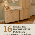 Chambre de bébé décorée avec des meubles de rangement Ikea et des jouets organisés