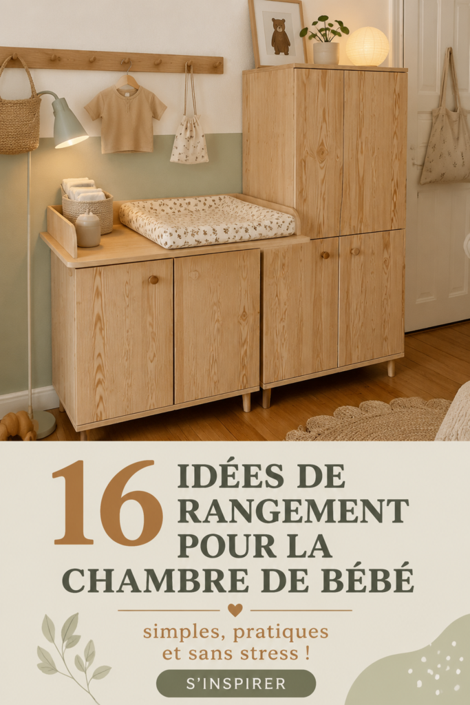 Chambre de bébé décorée avec des meubles de rangement Ikea et des jouets organisés
