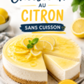 Cheesecake au citron sans cuisson avec une base de spéculoos