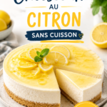 Cheesecake au citron sans cuisson avec une base de spéculoos