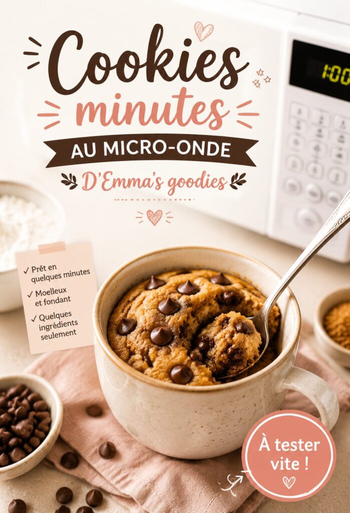 Un plat de cookies au micro-ondes moelleux tout juste préparés, parfaits pour un goûter.