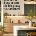 Cuisine d'enfants avec des éléments graphiques et doux, invitant à la créativité