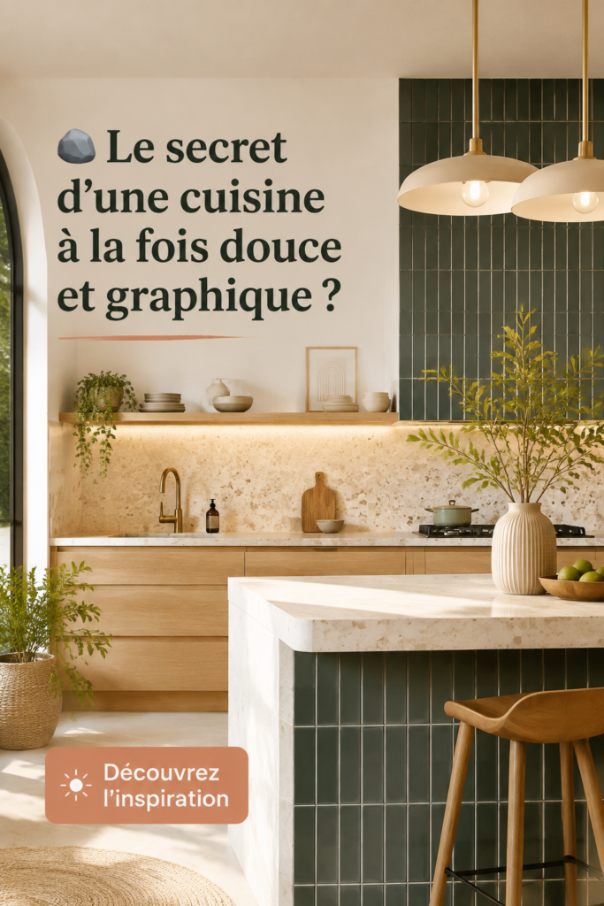 Cuisine d'enfants avec des éléments graphiques et doux, invitant à la créativité