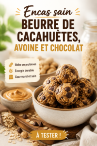 Barres au beurre de cacahuète et chocolat préparées pour une lunchbox enfant.