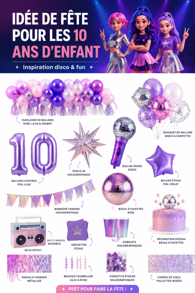 Fête d'anniversaire Kpop avec décorations colorées et enfants amusés