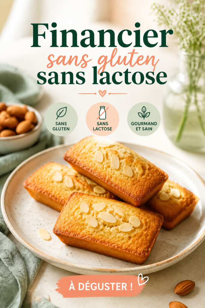 Financiers moelleux sans gluten et sans lactose dans une lunchbox colorée.