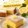 Fondant au citron mettant en avant sa texture moelleuse et parfumée, idéal pour le goûter des enfants.