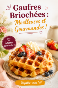 Une pile de gaufres briochées dorées et moelleuses sur une assiette