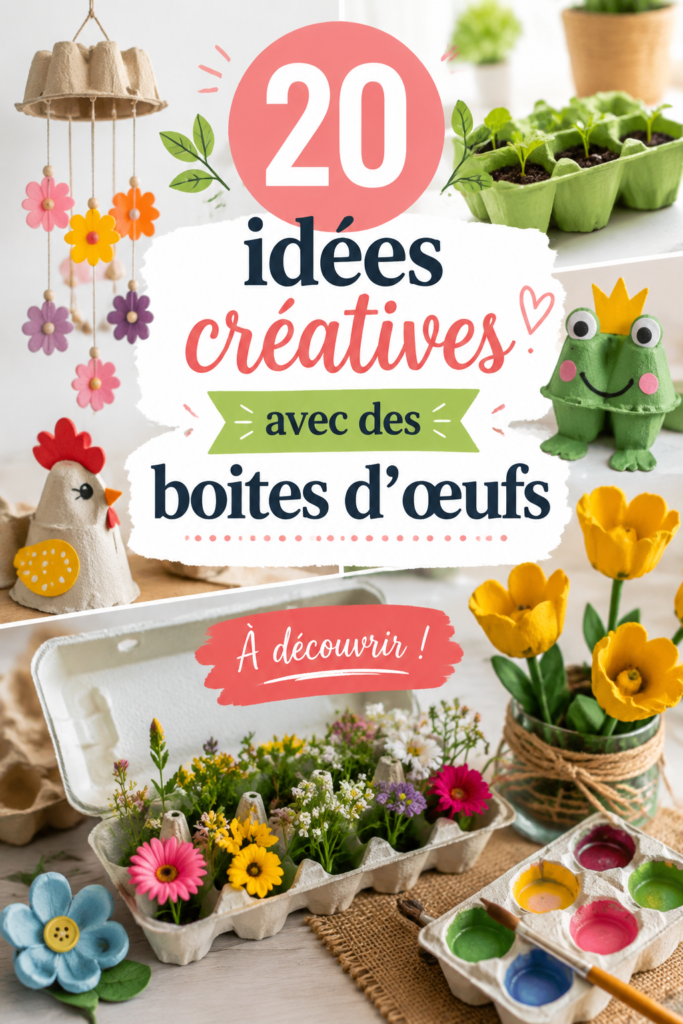 Idées gourmandes créatives avec des boîtes d'œufs pour enfants