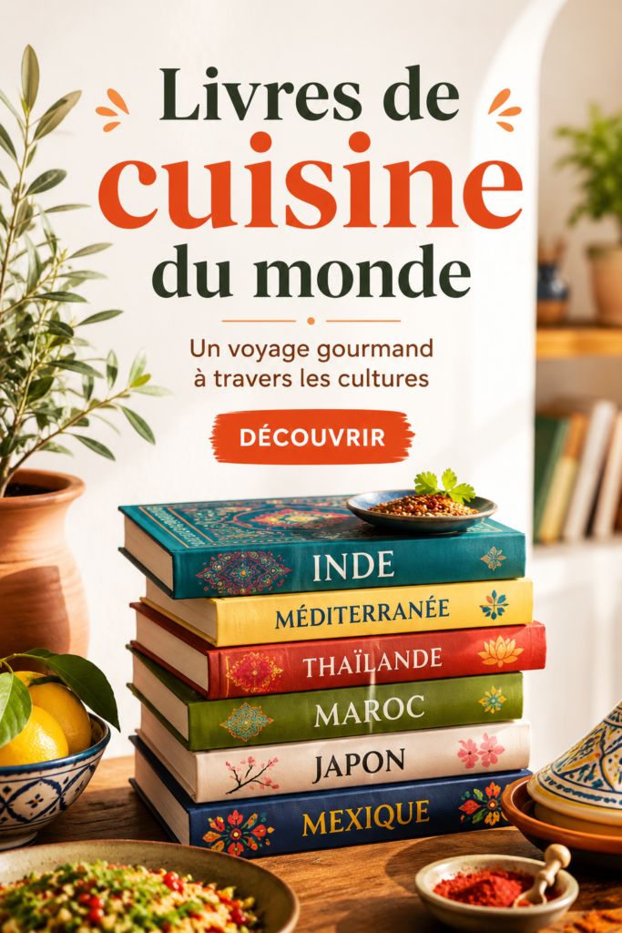 Sélection de livres de cuisine du monde, idéal pour les jeunes chefs