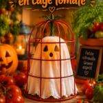 Lunchbox enfant avec des fantômes en citrouille et des légumes
