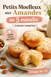 Image d'un plateau de petits moelleux aux amandes dorés, prêts à être dégustés.