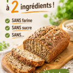 Recette de pain sain à 2 ingrédients pour les lunchboxes des enfants.