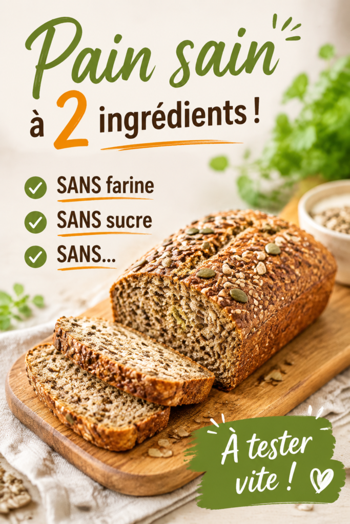 Recette de pain sain à 2 ingrédients pour les lunchboxes des enfants.