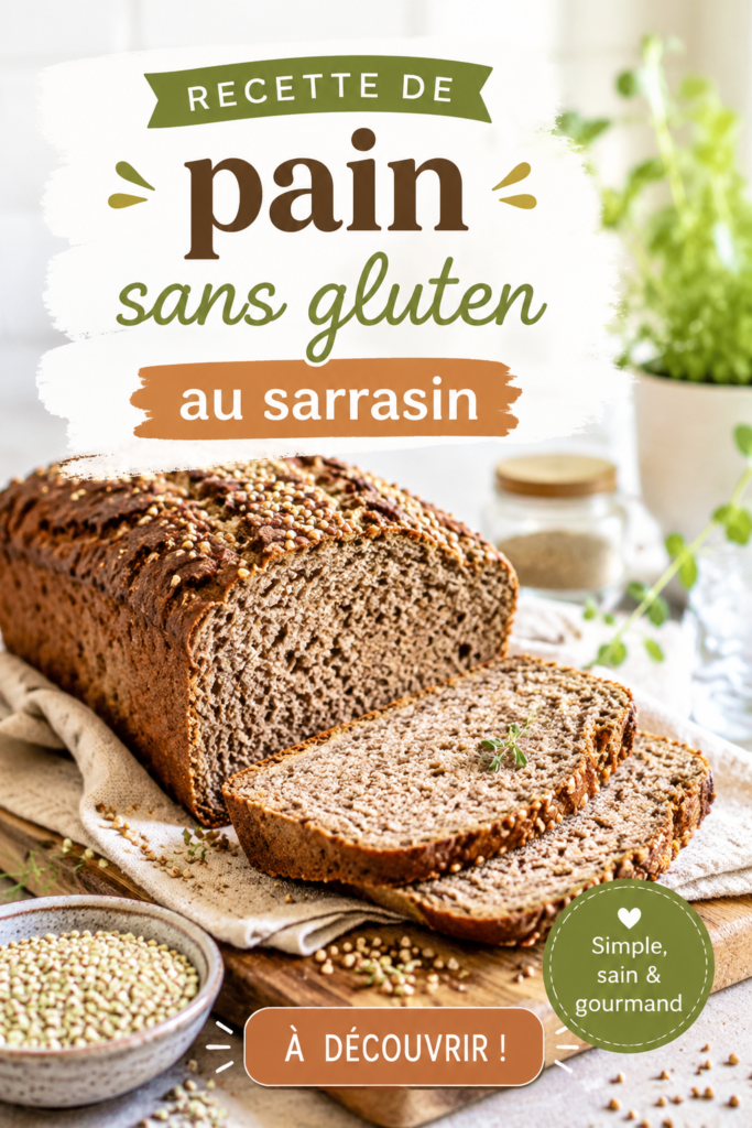 Recette de pain au sarrasin sans gluten, idéal pour les lunchbox.