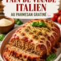 Pain de viande italien au parmesan doré, parfait pour les lunchboxes