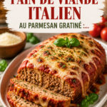 Pain de viande italien au parmesan doré, parfait pour les lunchboxes