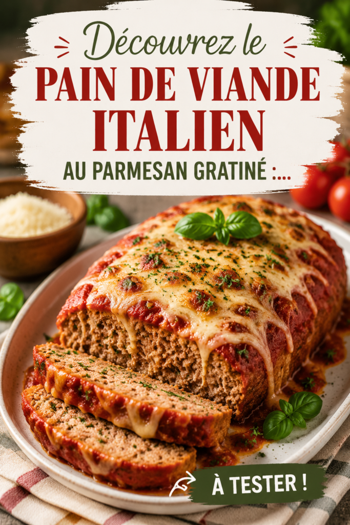 Pain de viande italien au parmesan doré, parfait pour les lunchboxes