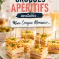 Image de mini croques apéritifs fraîchement préparés, couleur vive et appétissante