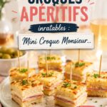Image de mini croques apéritifs fraîchement préparés, couleur vive et appétissante