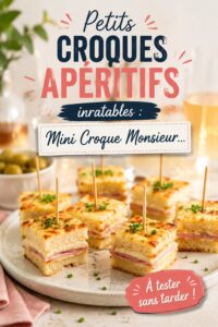 Image de mini croques apéritifs fraîchement préparés, couleur vive et appétissante