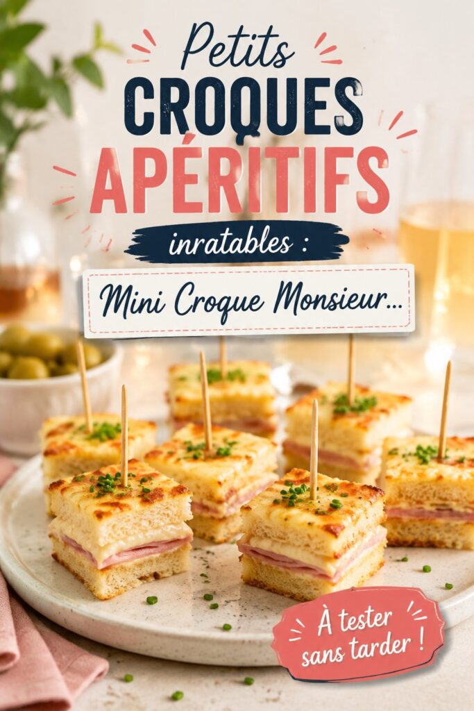 Image de mini croques apéritifs fraîchement préparés, couleur vive et appétissante