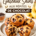 Petits gâteaux sains aux pépites de chocolat sur une assiette