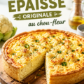 Quiche épaisse au chou-fleur savoureuse, idéale pour les lunchbox des enfants