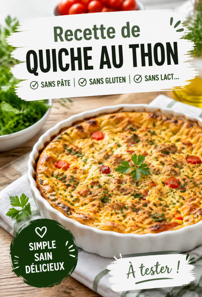 Quiche au thon sans pâte, idéale pour une lunchbox enfant saine.