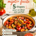 Bocal de ratatouille coloré avec des légumes frais mijotés