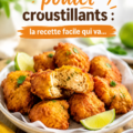 Des accras de poulet croustillants présentés sur une assiette garnie