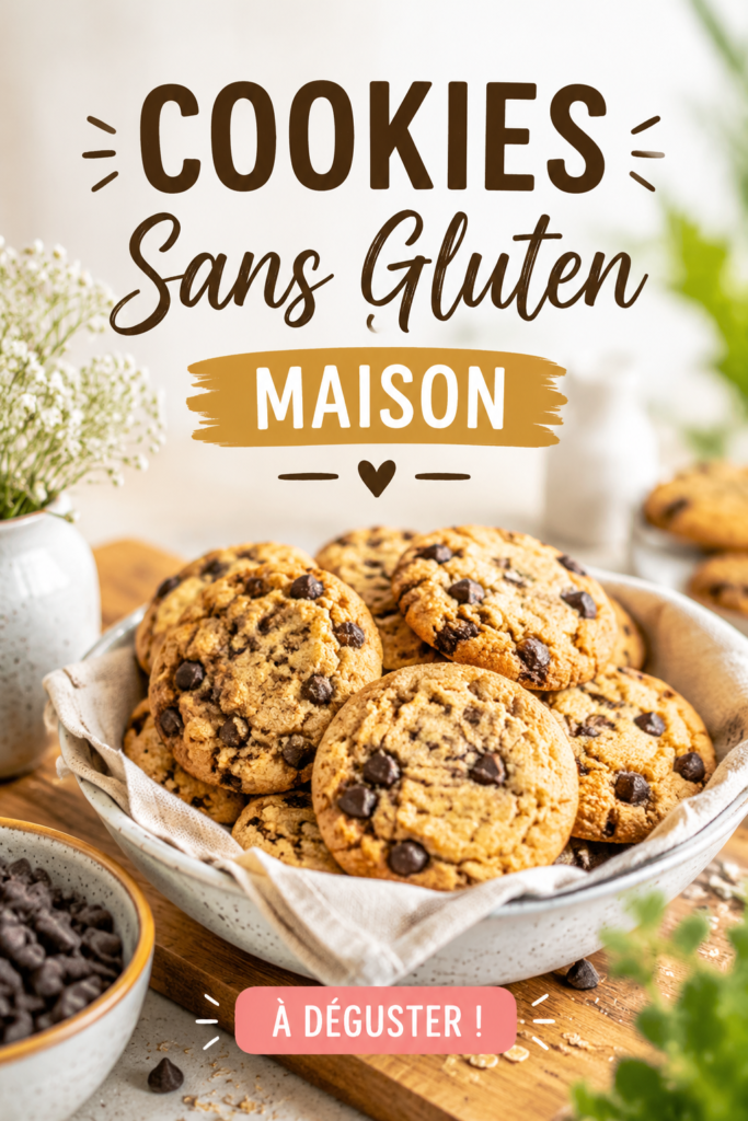Cookies sans gluten faits maison sur une assiette, parfaits pour le goûter