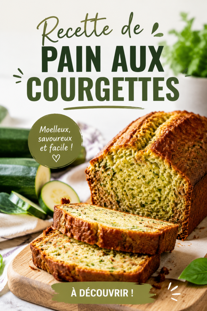 Un pain aux courgettes sur une assiette, prêt à être dégusté par les enfants.