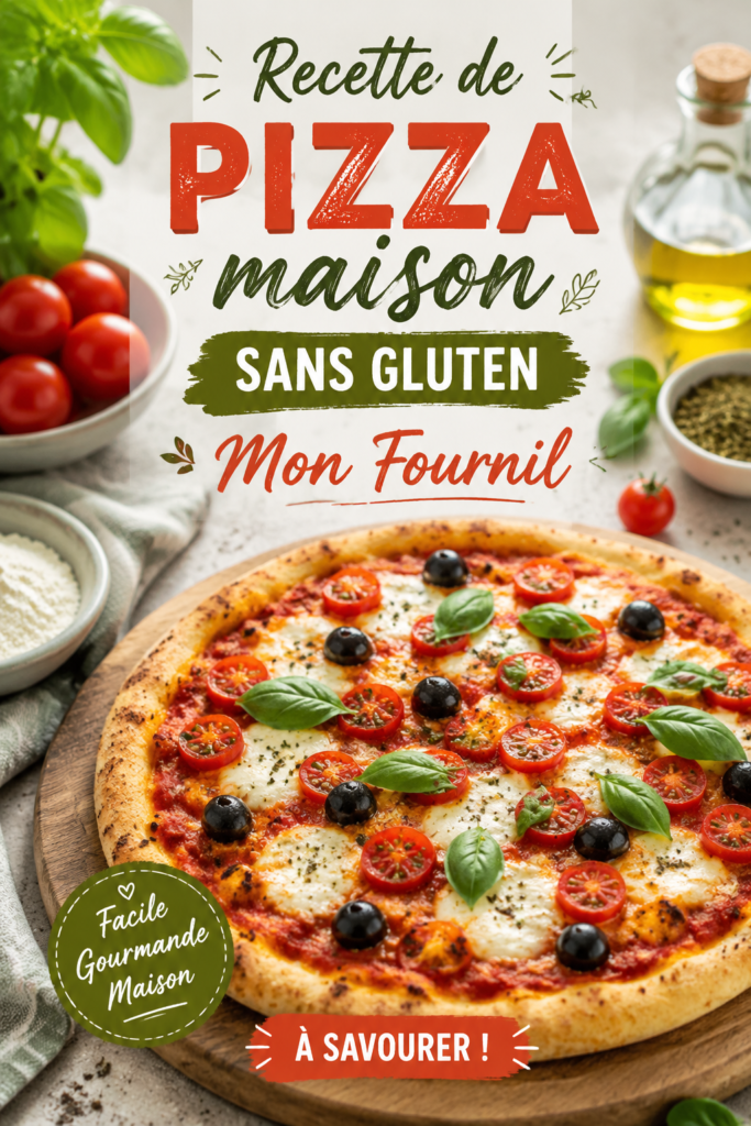 Pizza maison sans gluten garnie de légumes colorés, parfaite pour les enfants.