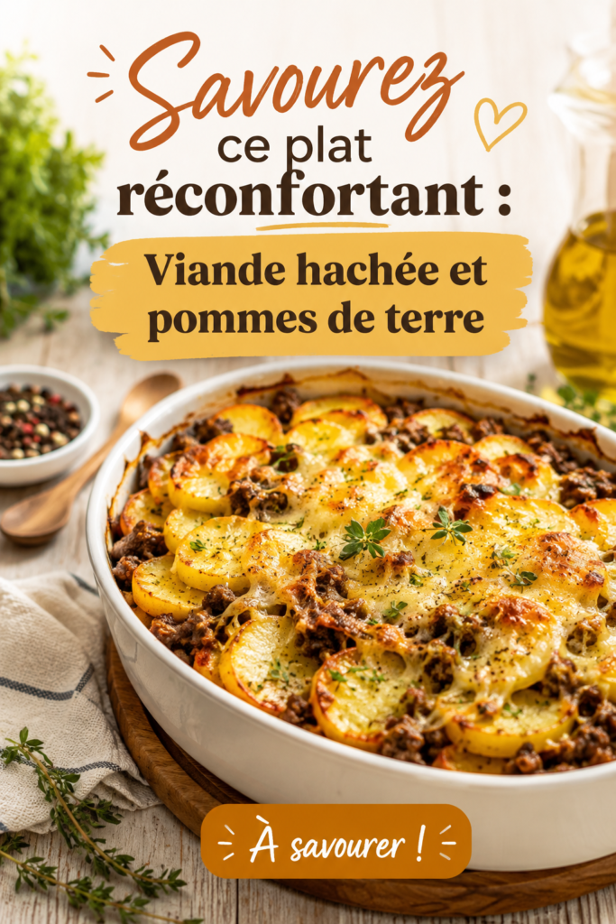 Plat de viande hachée aux pommes, parfait pour les lunchboxes d'enfants.