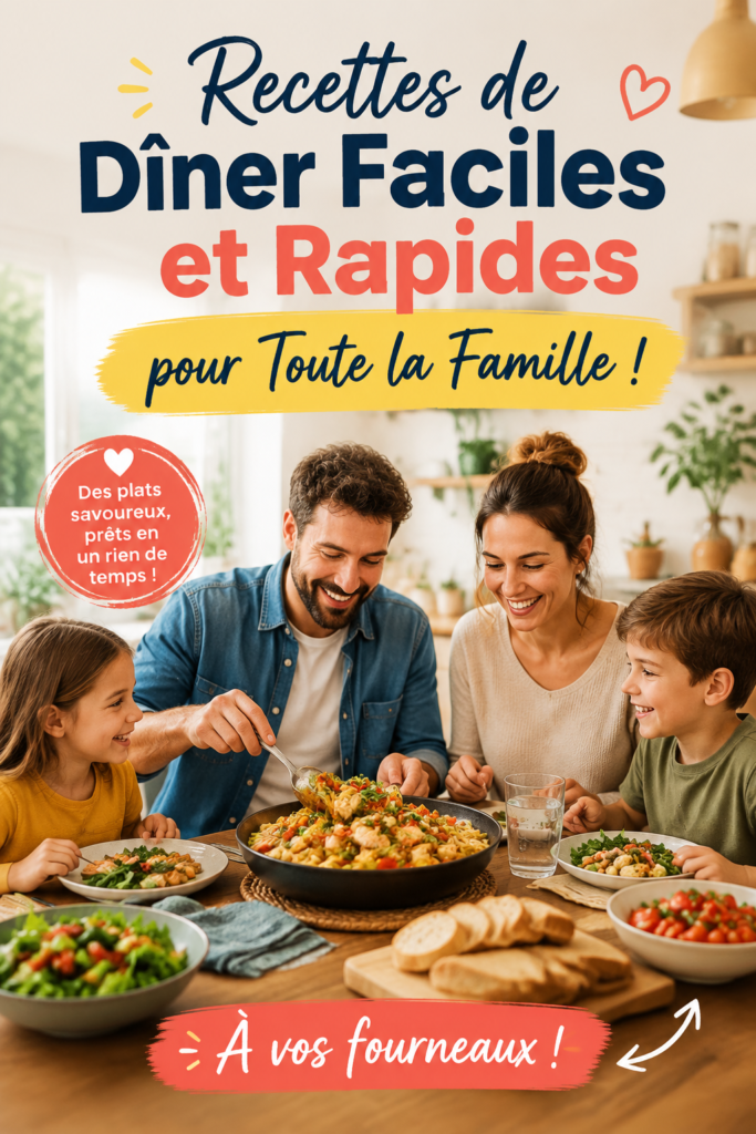Recette de dîner simple pour la famille avec des enfants