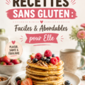 Recettes colorées sans gluten pour lunchbox d'enfants sur une table en bois.