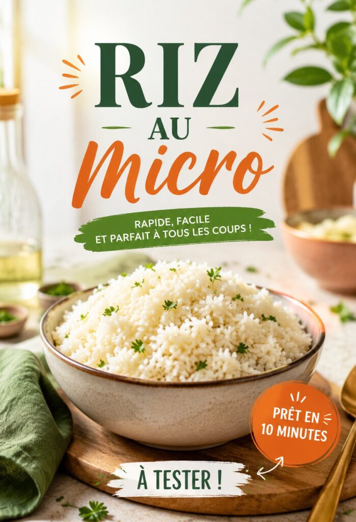 Assiette de riz au micro-ondes avec légumes colorés, idéal pour les enfants