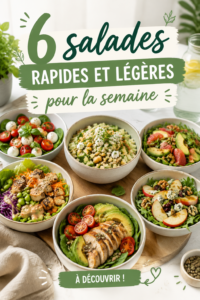 Une belle assiette de salades colorées, parfaites pour les lunchbox d'enfants.
