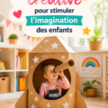 Un enfant en train de réaliser une activité créative avec des matériaux recyclés.