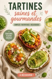 Des tartines saines et colorées préparées pour le goûter des enfants.