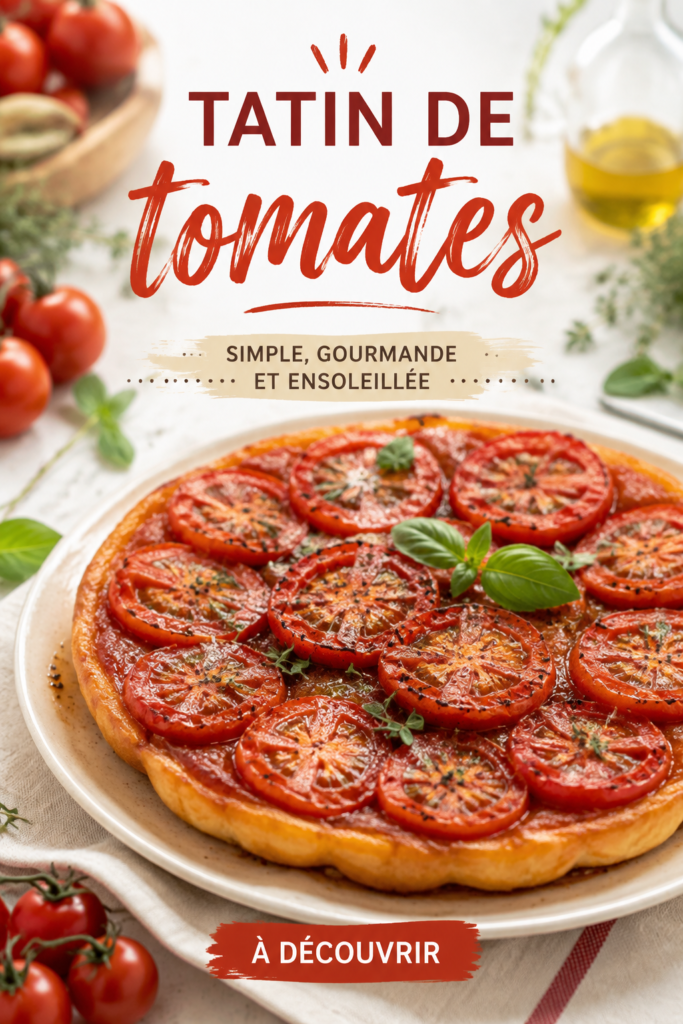 Une Tatin de tomates dorée et savoureuse, idéale pour la lunchbox d'un enfant