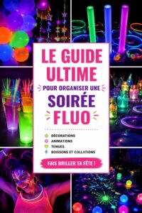 Enfants s'amusant lors d'une fête d'anniversaire néon colorée