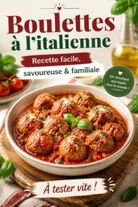 Boulettes à l’italienne sur un lit de tomates fraîches, prêtes pour une lunchbox enfant.