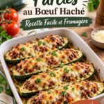 Des courgettes farcies au bœuf haché, plat coloré et gourmand pour les enfants