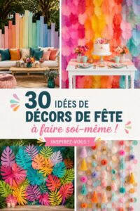 Décorations DIY colorées pour une fête d'anniversaire d'enfants.