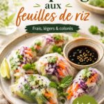 Un plat de dumplings aux feuilles de riz, prêts à être dégustés, garnis de légumes et de protéines.